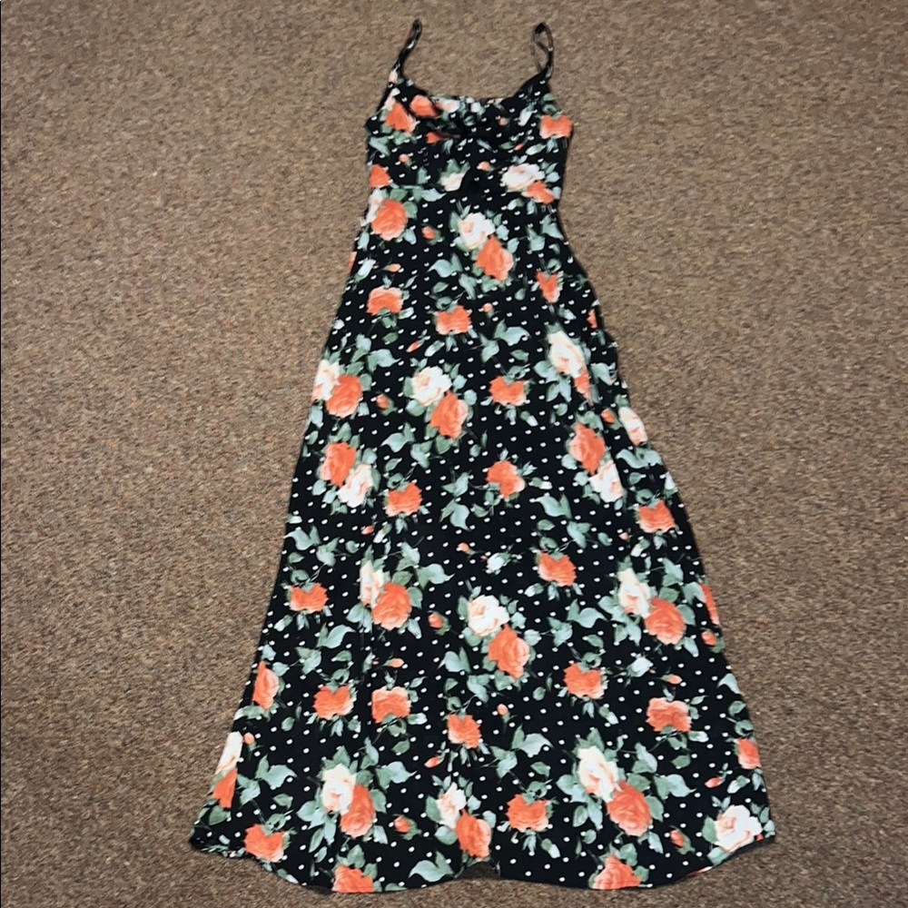 Trixxi Floral Polka Dot Patterned Maxi Dress Size M